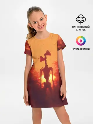 Детское платье / СИРЕНОГОЛОВЫЙ НА ЗАКАТЕ