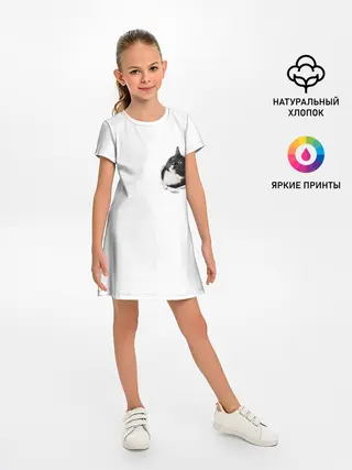 Детское платье / КОТ В СЕРДЦЕ