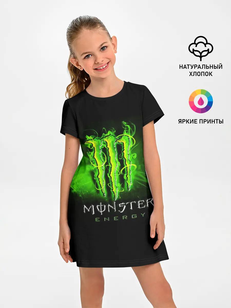 Детское платье / MONSTER ENERGY NEON | НЕОН