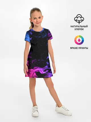 Детское платье / ОГОНЬ НЕОН