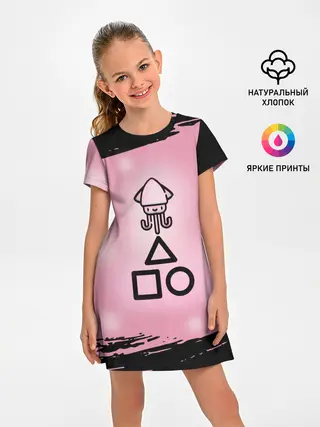 Детское платье / МИЛЫЙ КАЛЬМАР | ТРЕУГОЛЬНИК КВАДРАТ КРУГ