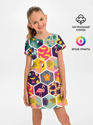Детское платье / Тропические соты