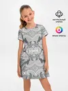 Детское платье / Черно-белый абстрактный узор.