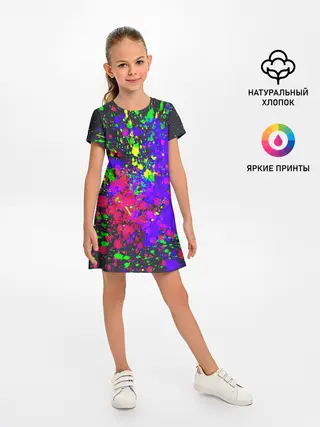 Детское платье / КИСЛОТНЫЕ БРЫЗГИ