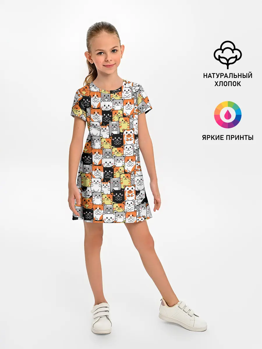 Детское платье / Котики