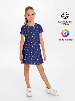 Детское платье / Разноцветные Лампочки