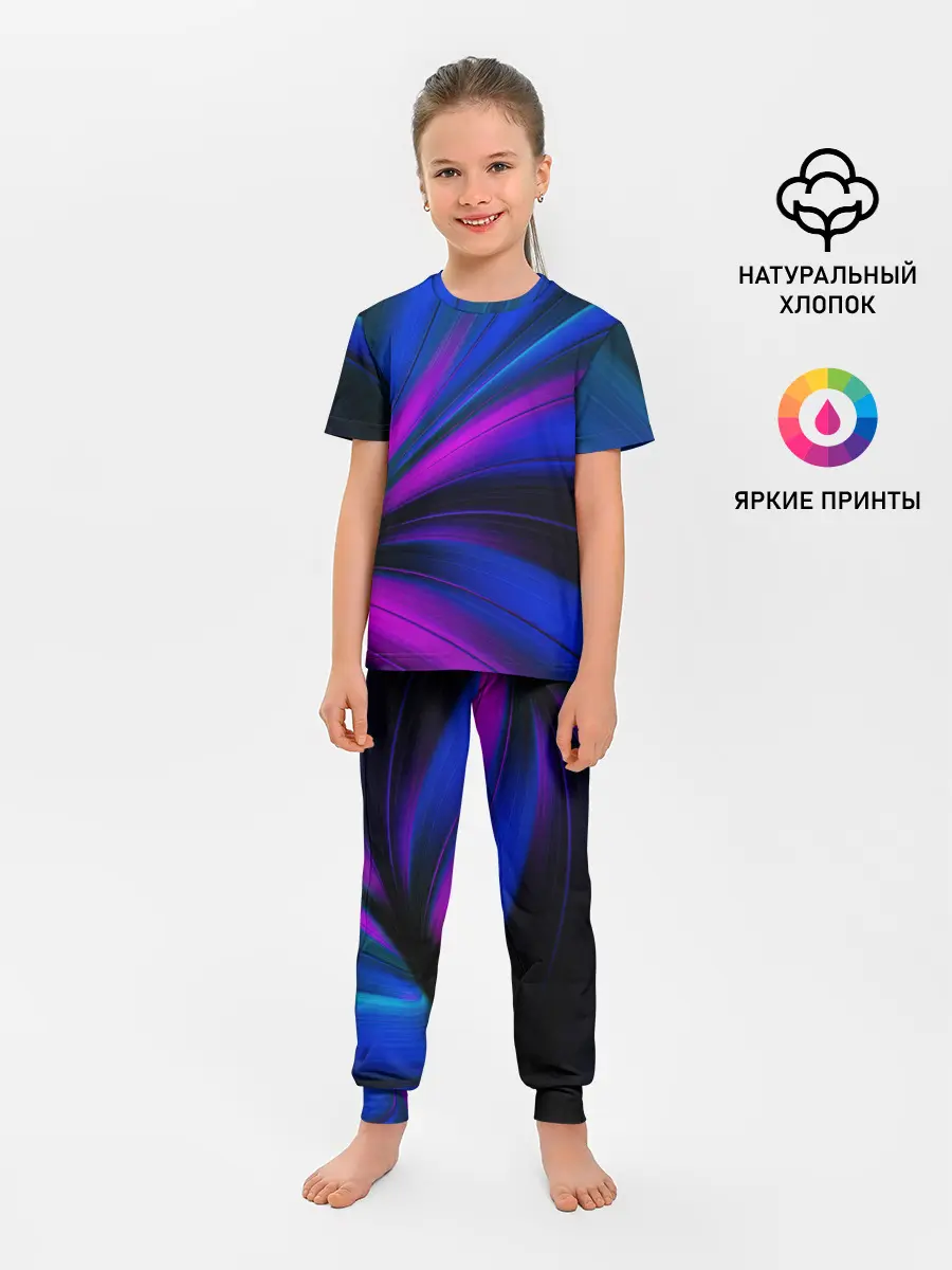 Детская пижама с брюками / НЕОНОВЫЕ ВОЛНЫ | NEON STRIPES