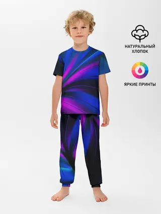 Детская пижама с брюками / НЕОНОВЫЕ ВОЛНЫ | NEON STRIPES