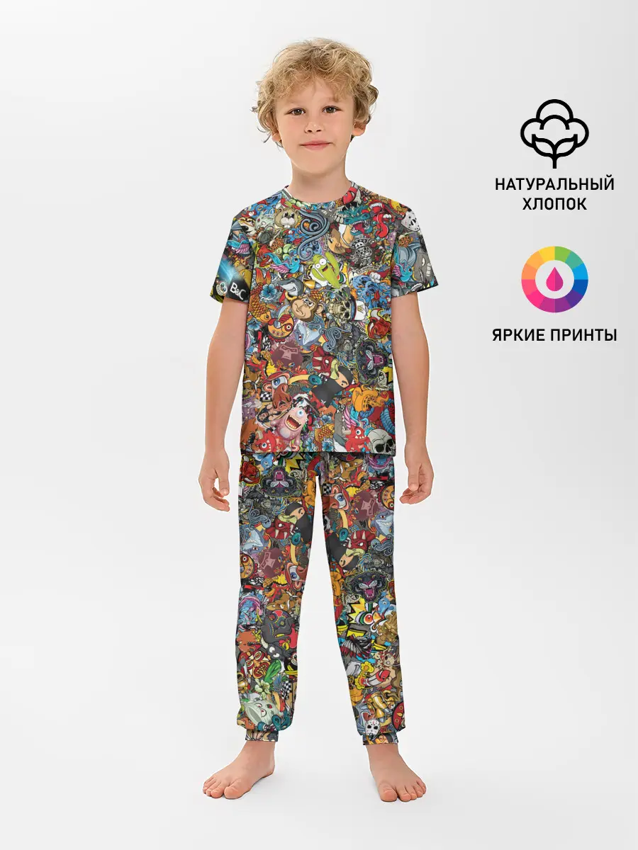 Детская пижама с брюками / Стикеры