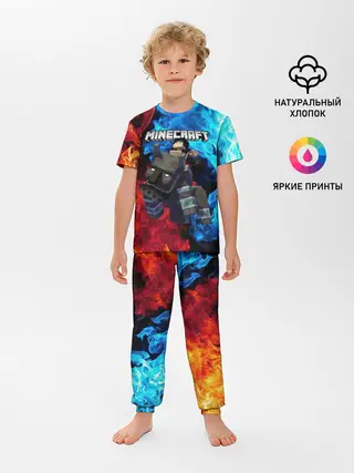 Детская пижама с брюками / Minecraft / Майнкрафт