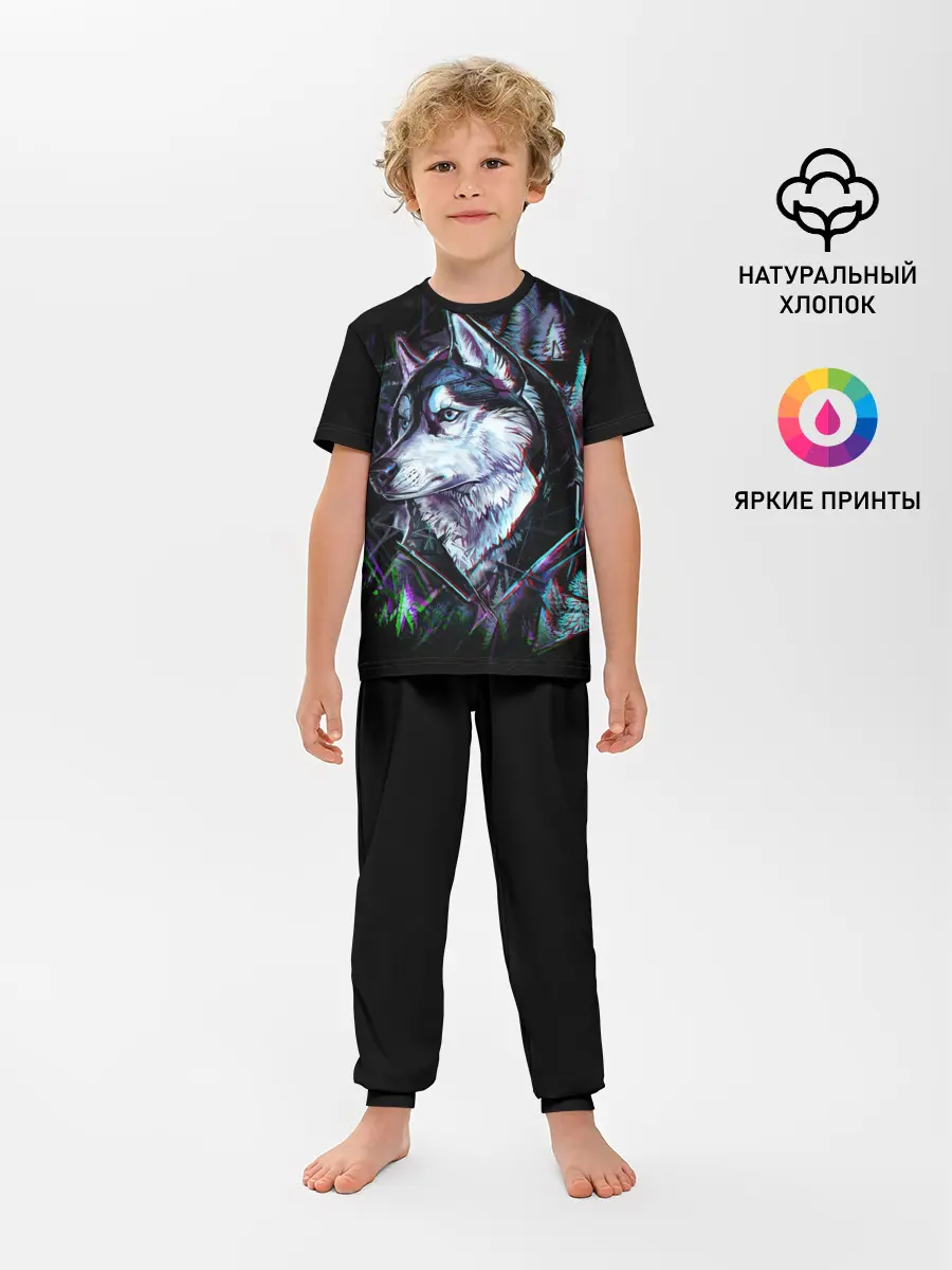 Детская пижама с брюками / Хаски