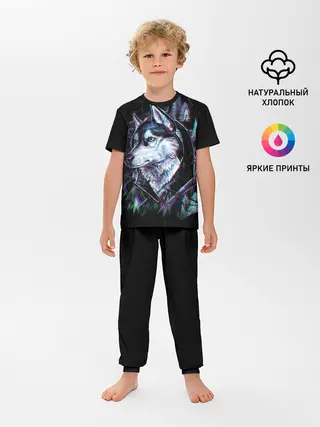 Детская пижама с брюками / Хаски