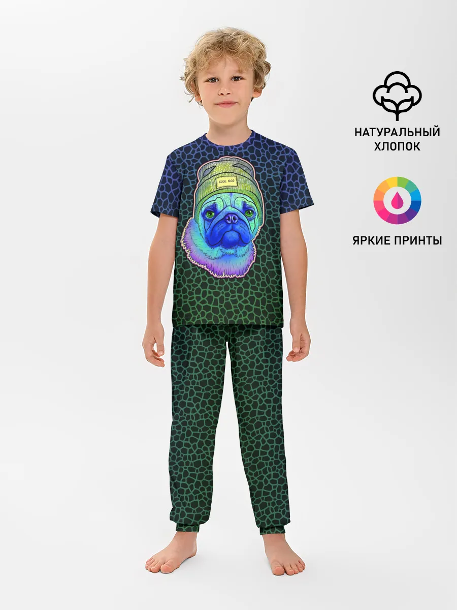 Детская пижама с брюками / Мопс