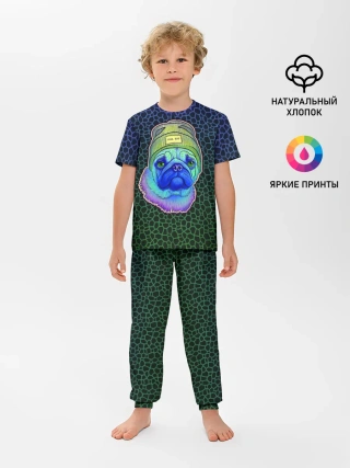Детская пижама с брюками / Мопс