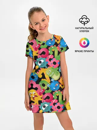 Детское платье / Monstry с цифрами