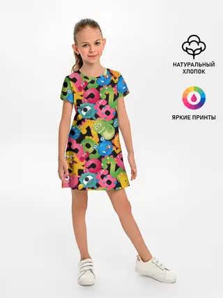 Детское платье / Monstry с цифрами