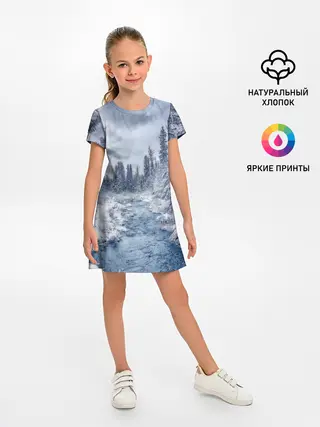 Детское платье / СНЕЖНЫЙ ПЕЙЗАЖ