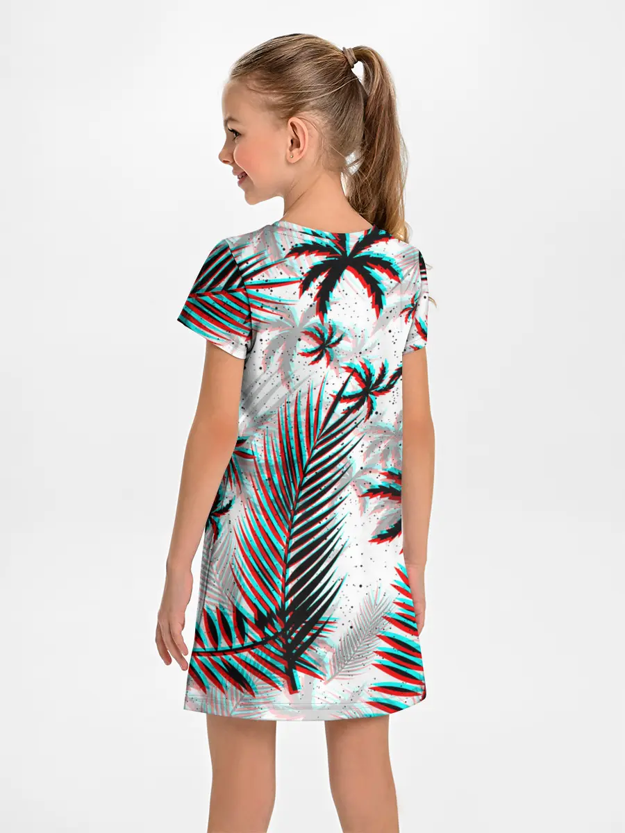 Детское платье / ПАЛЬМЫ | TROPICAL GLITCH