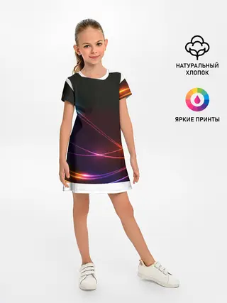 Детское платье / Неоновые Линии