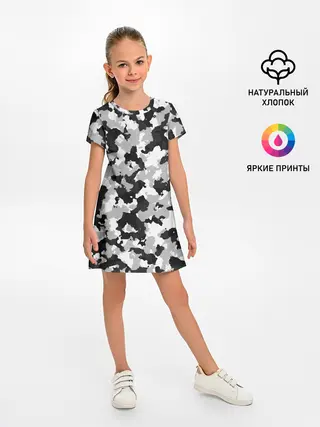 Детское платье / Холодный камуфляж