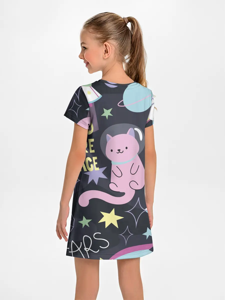Детское платье / Космический кот