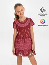 Детское платье / Красно-розовый калейдоскоп
