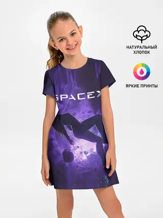 Детское платье / Space X Girl in zero gravity