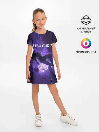 Детское платье / Space X Girl in zero gravity