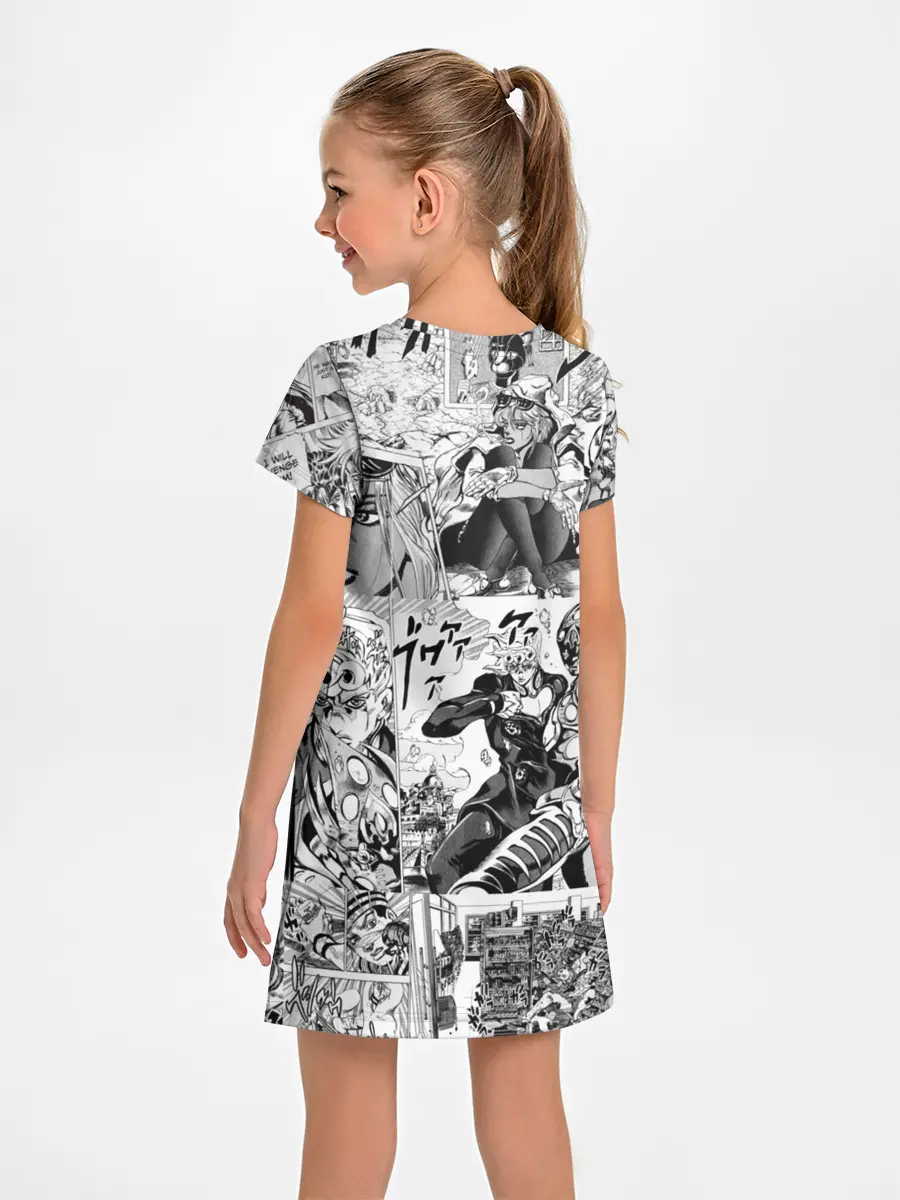 Детское платье / Чернобелый комикс джоджо