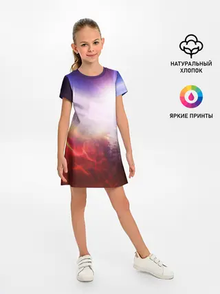 Детское платье / Звезды в неоне