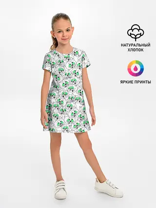 Детское платье / Веселые кошачьи глазки