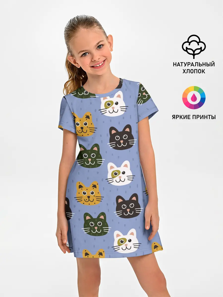 Детское платье / Котики