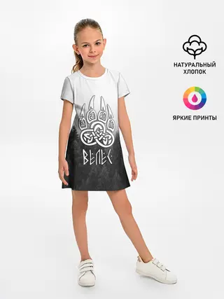 Детское платье / ВЕЛЕС туманный лес