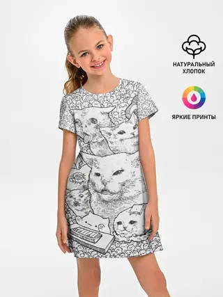 Детское платье / Коты мемы кошки