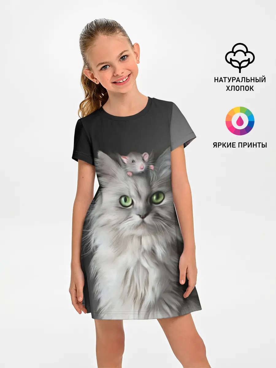 Детское платье / Кот и мышка