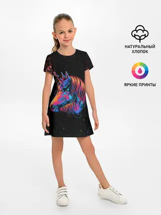 Детское платье / ЕДИНОРОГ | UNICORN RAINBOW