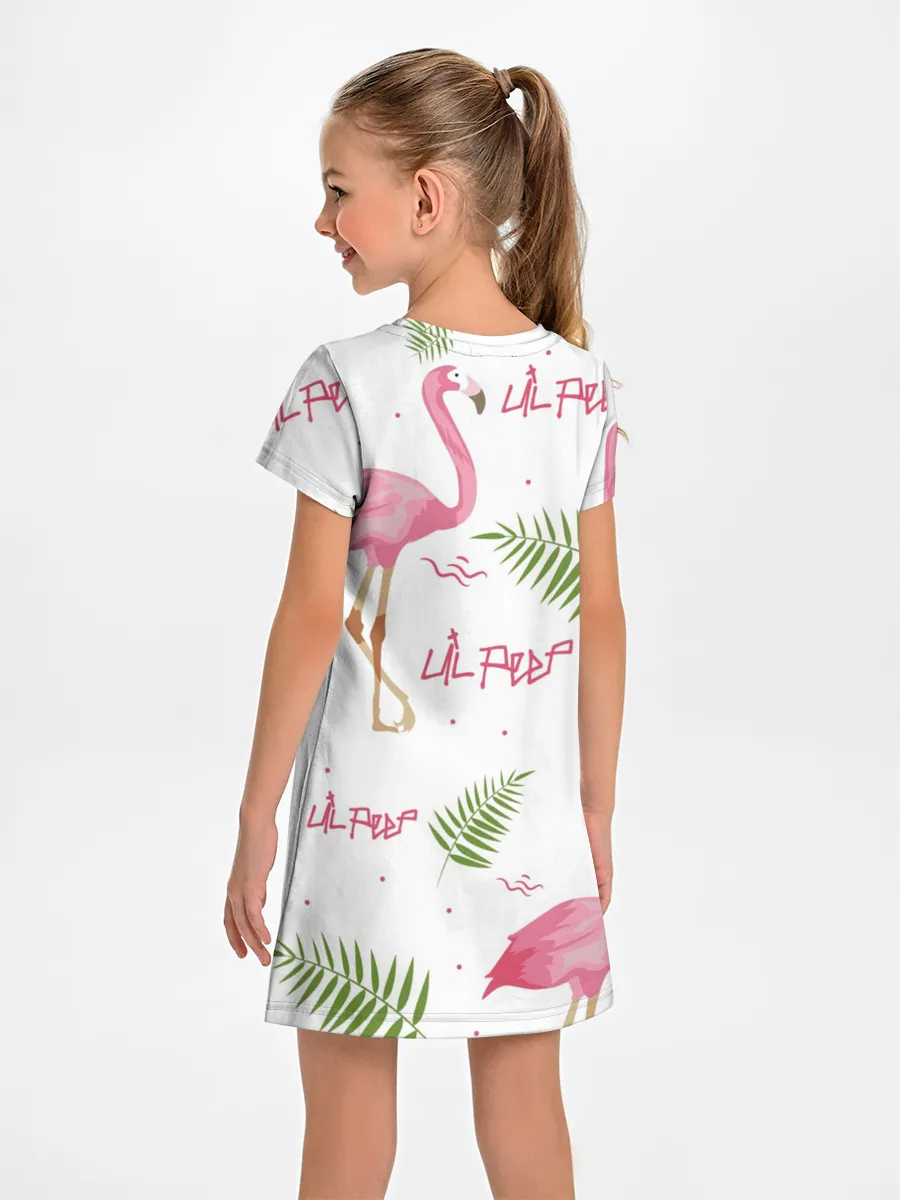 Детское платье / Lil Peep pink flamingo