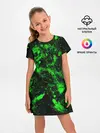 Детское платье / Зелёная краска