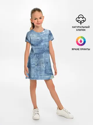 Детское платье / Джинсовые мазки