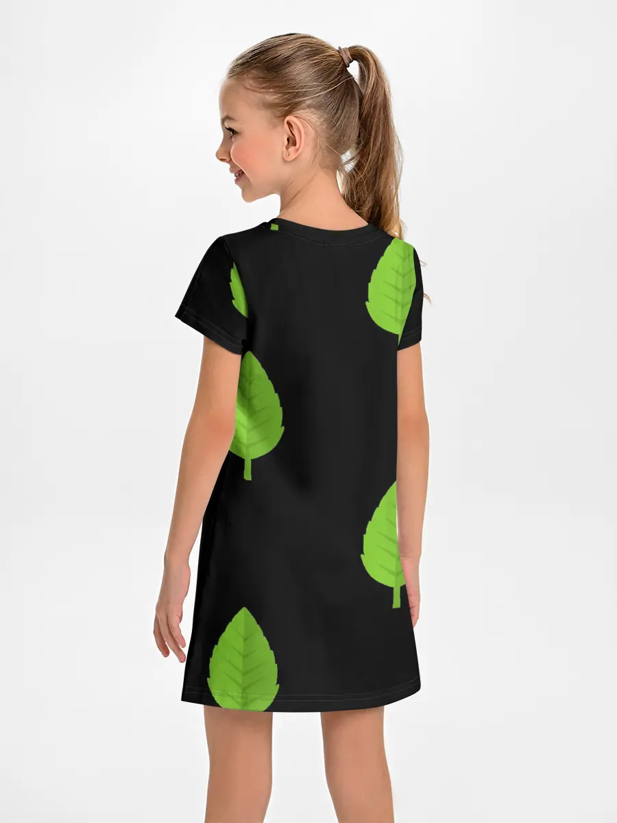 Детское платье / Птица и листочек