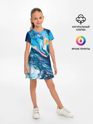 Детское платье / Волны красок