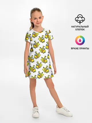 Детское платье / Among us Pikachu