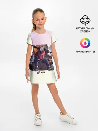 Детское платье / Fortnite. Drift and Lama