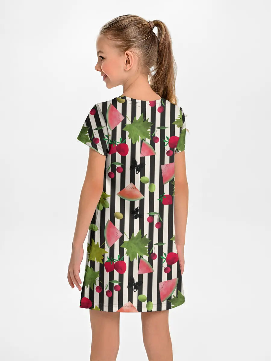 Детское платье / Ягодно-арбузный микс