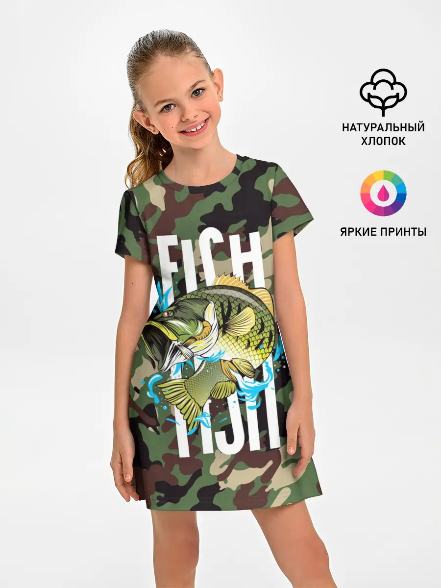 Детское платье / Рыблака камуфляж