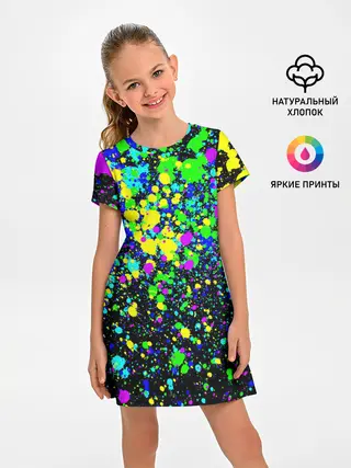 Детское платье / Неоновые краски лета