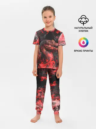 Детская пижама с брюками / Опасный Динозавр | Red Dino