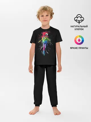 Детская пижама с брюками / Попугай