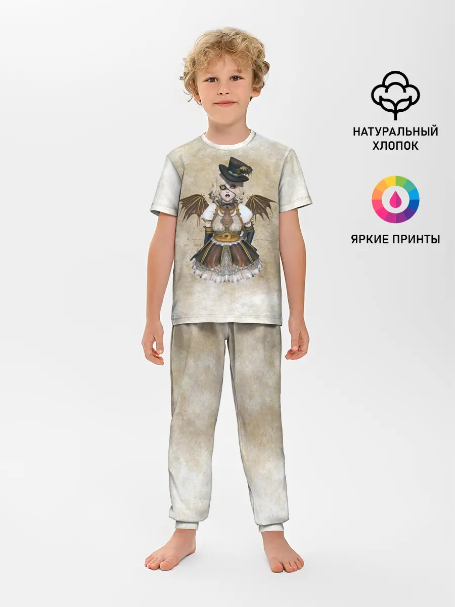 Детская пижама с брюками / Стимпанк Девушка