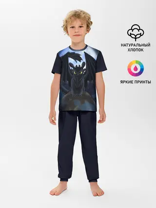 Детская пижама с брюками / ночная фурия